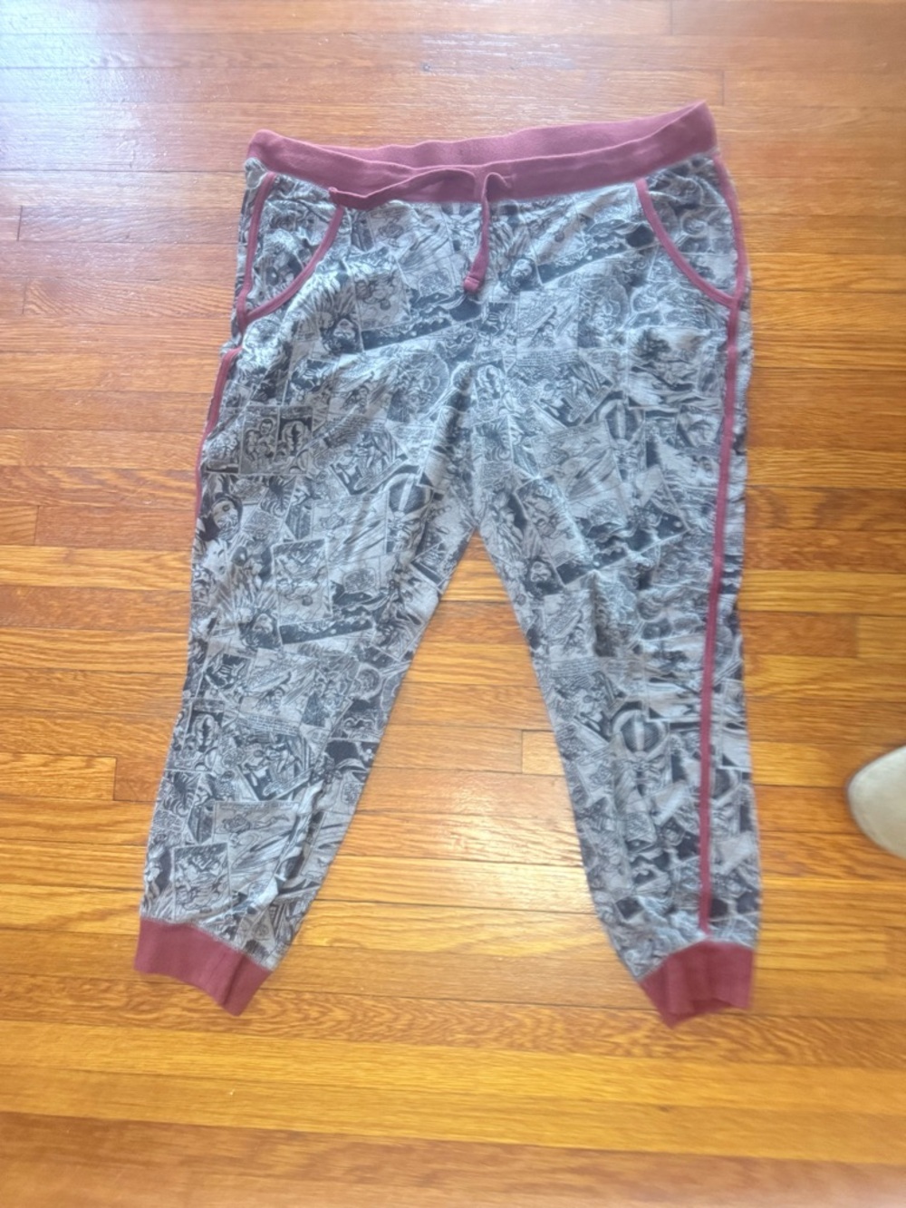 Torrid Marvel Graphic Jogger Pants with Maroon Trim